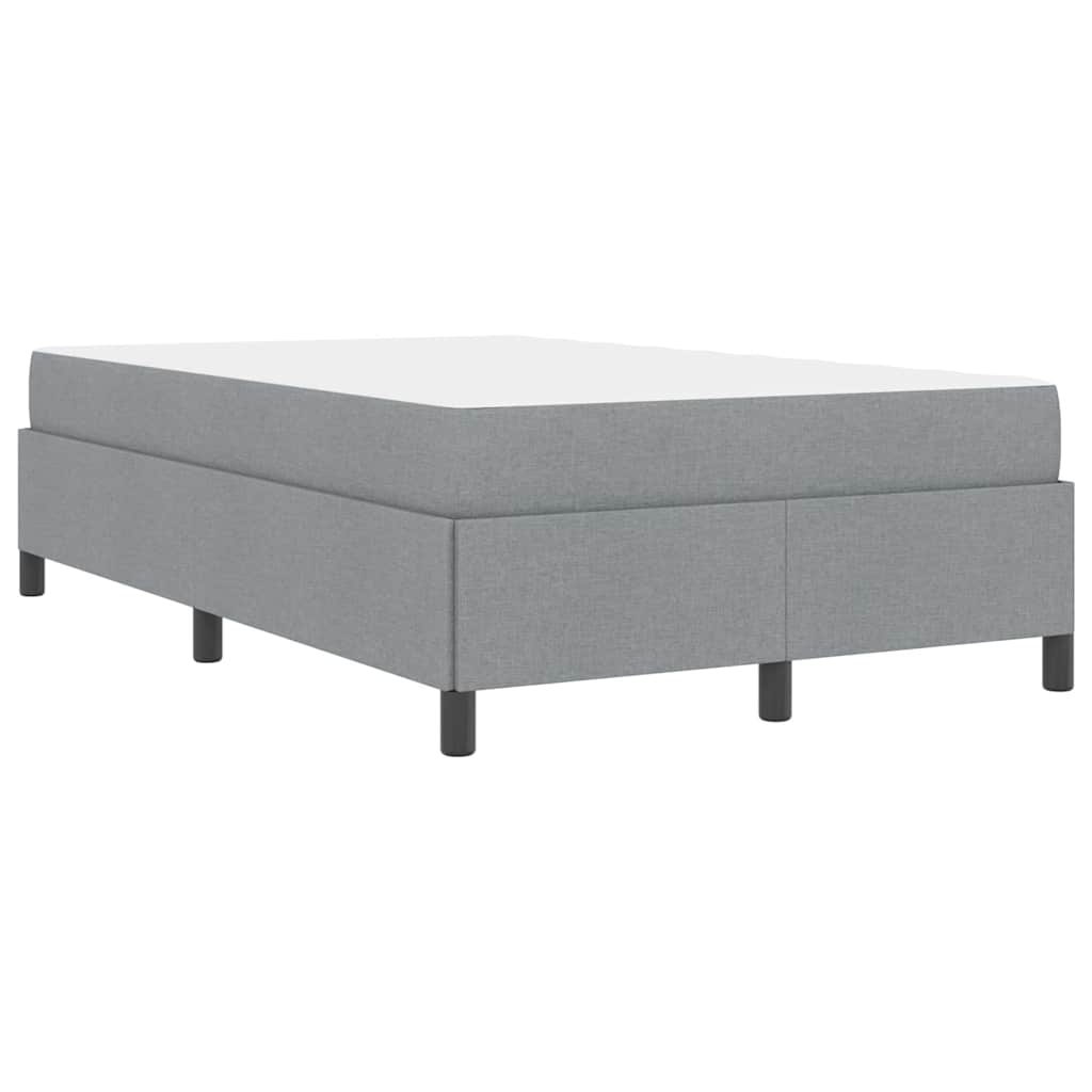 Boxspringbett Hellgrau 120 x 200 cm Stoff