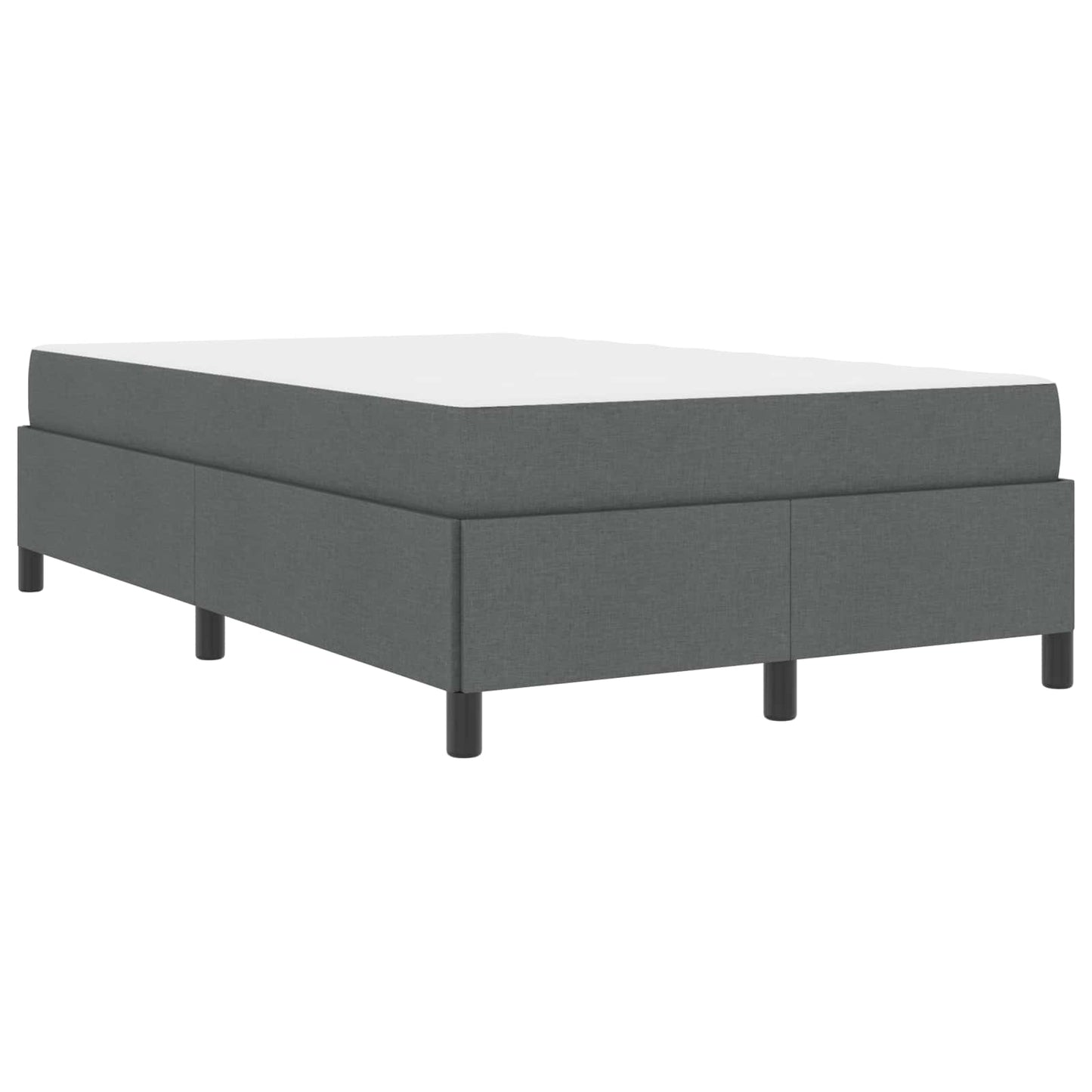 Boxspringbett Dunkelgrau 120 x 200 cm Stoff