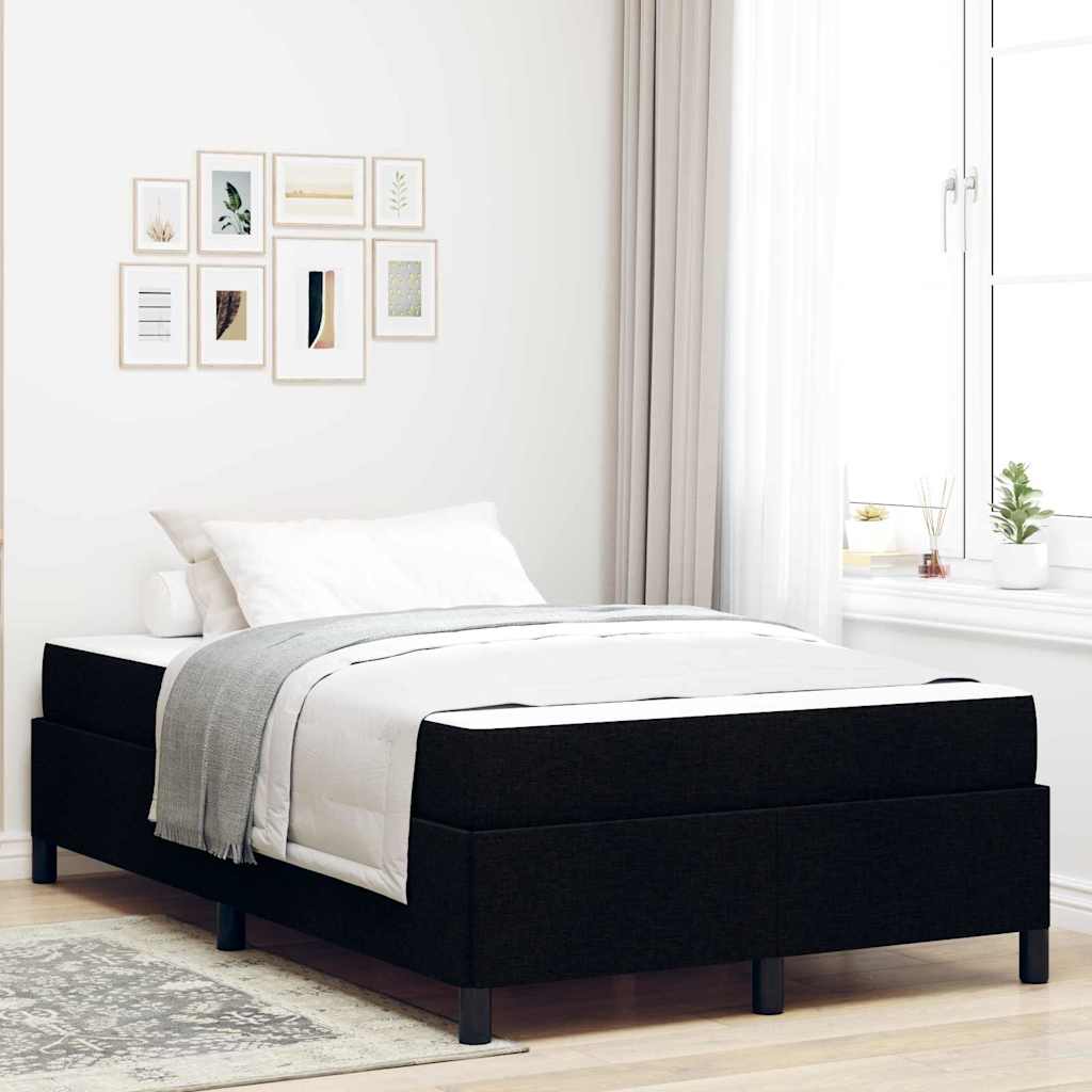 Boxspringbett Schwarz 120 x 200 cm Stoff