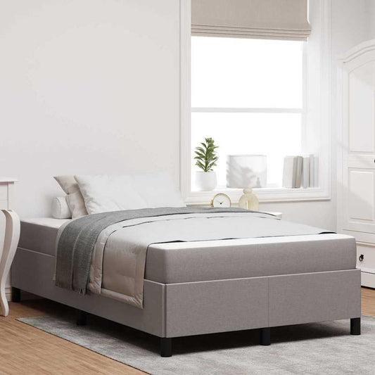 Boxspringbett Taupe und Schwarz 120 x 200 cm