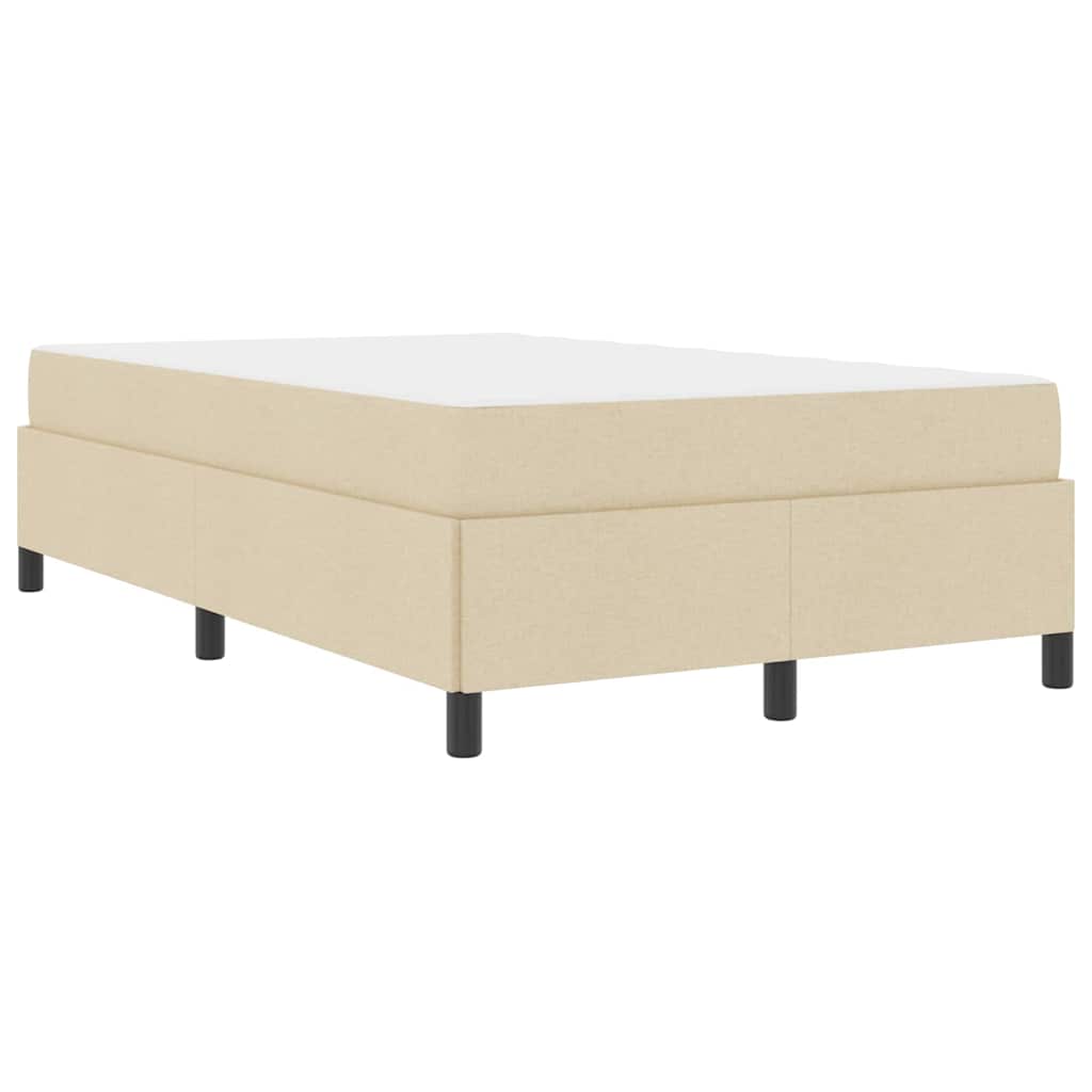 Boxspringbett Creme, Schwarz 120 x 200 cm Stoff, Ingenieurholz
