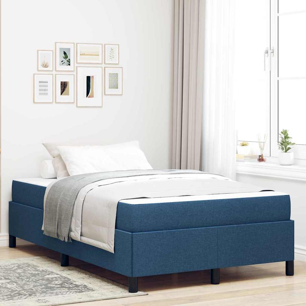 Boxspringbett Blau 120 x 200 cm Stoff