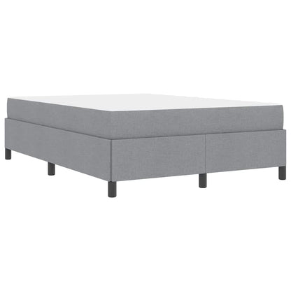 Boxspringbett mit Matratze Hellgrau 140 x 190 cm Stoff