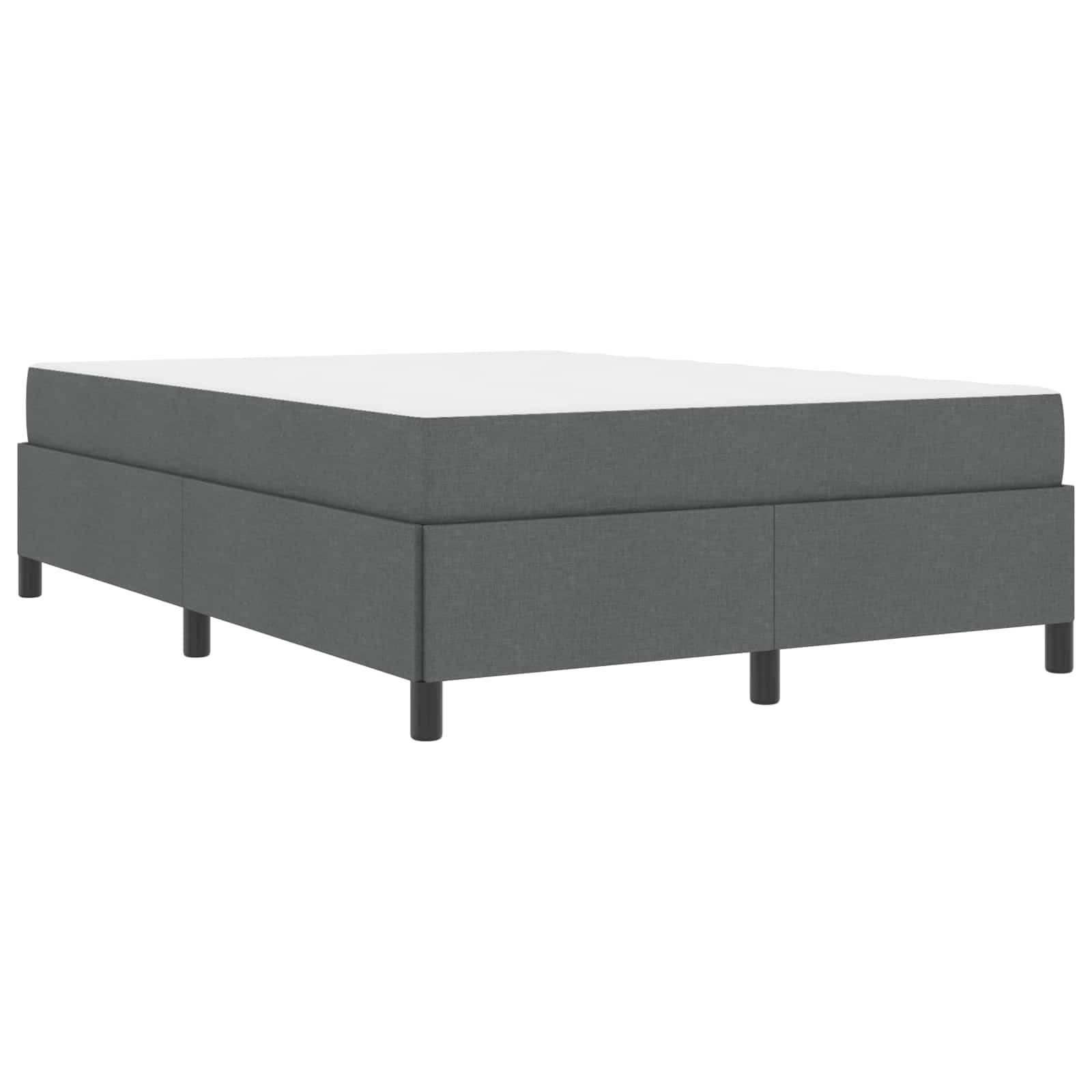 Boxspringbett mit Matratze Dunkelgrau 140 x 190 cm Stoff