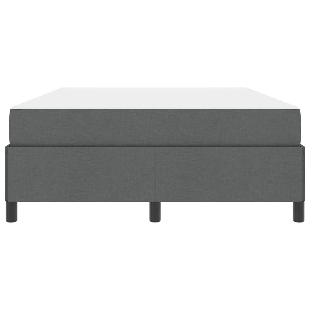 Boxspringbett mit Matratze Dunkelgrau 140 x 190 cm Stoff