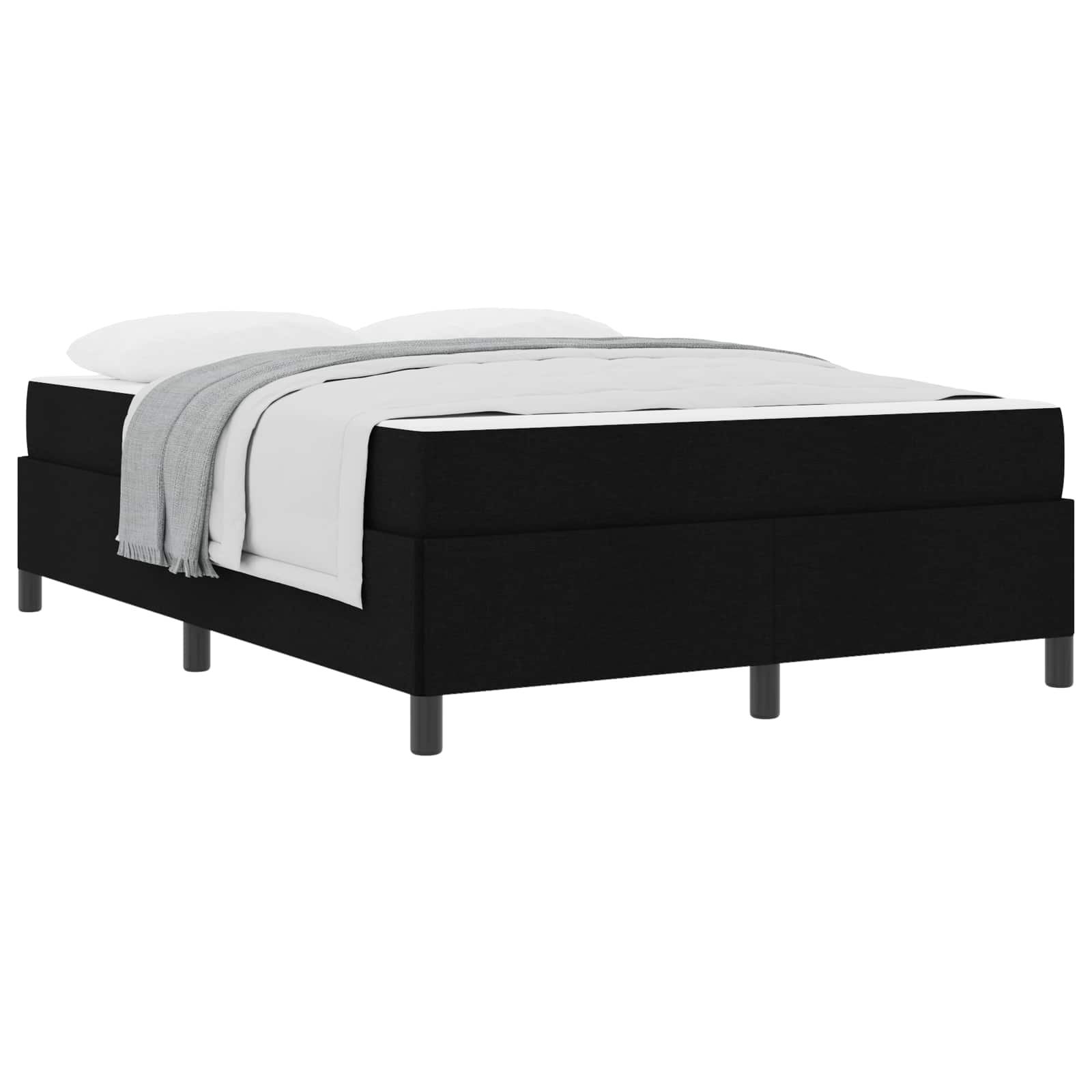 Boxspringbett mit Matratze Schwarz 140 x 190 cm Stoff