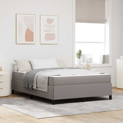 Boxspringbett mit Matratze Taupe 140 x 190 cm Stoff