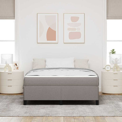 Boxspringbett mit Matratze Taupe 140 x 190 cm Stoff