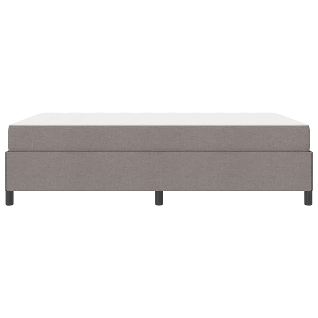 Boxspringbett Taupe und Schwarz 140 x 190 cm