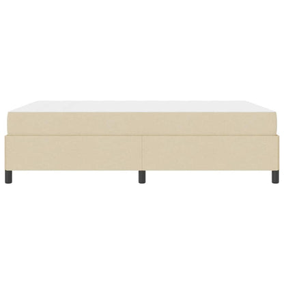 Boxspringbett mit Matratze Creme 140 x 190 cm Stoff