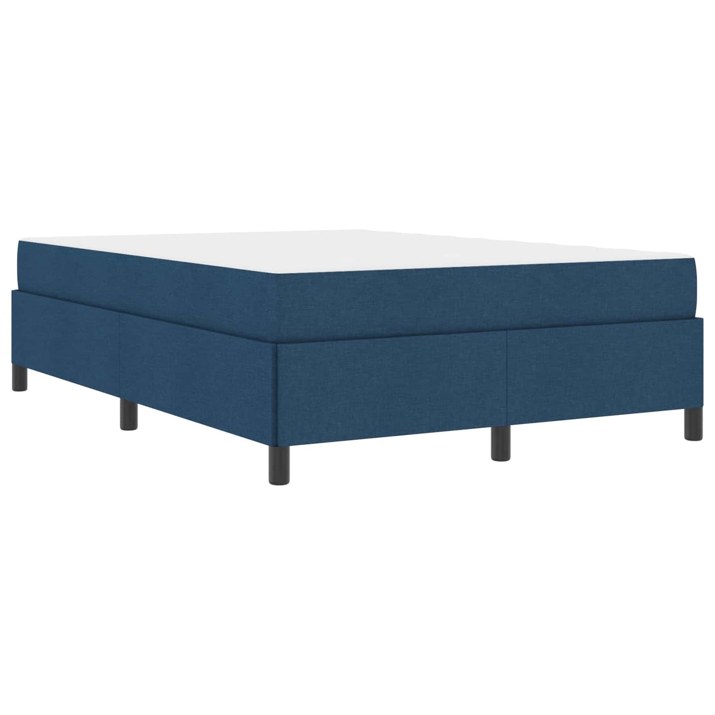 Boxspringbett mit Matratze Blau 140 x 190 cm Stoff