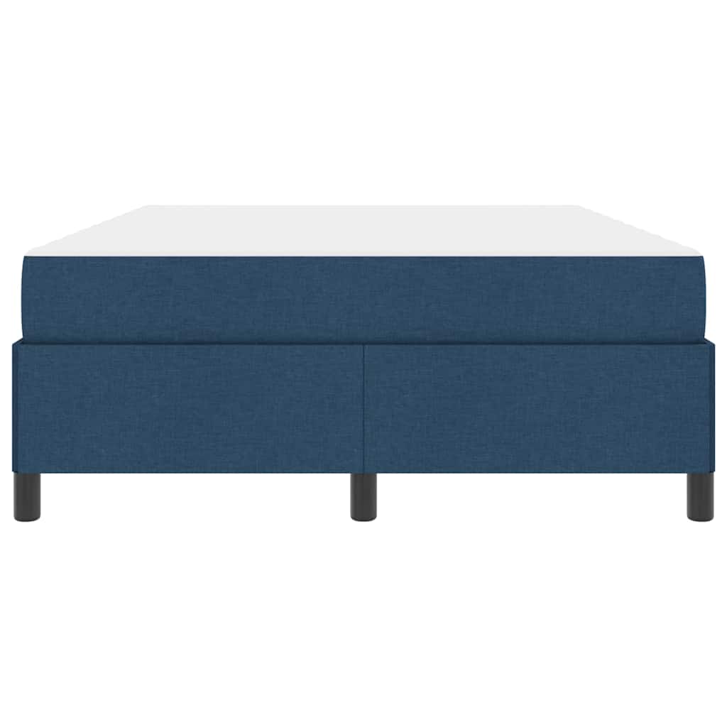 Boxspringbett mit Matratze Blau 140 x 190 cm Stoff