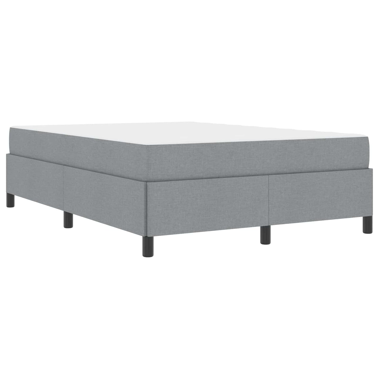Boxspringbett Hellgrau 140 x 200 cm Stoff