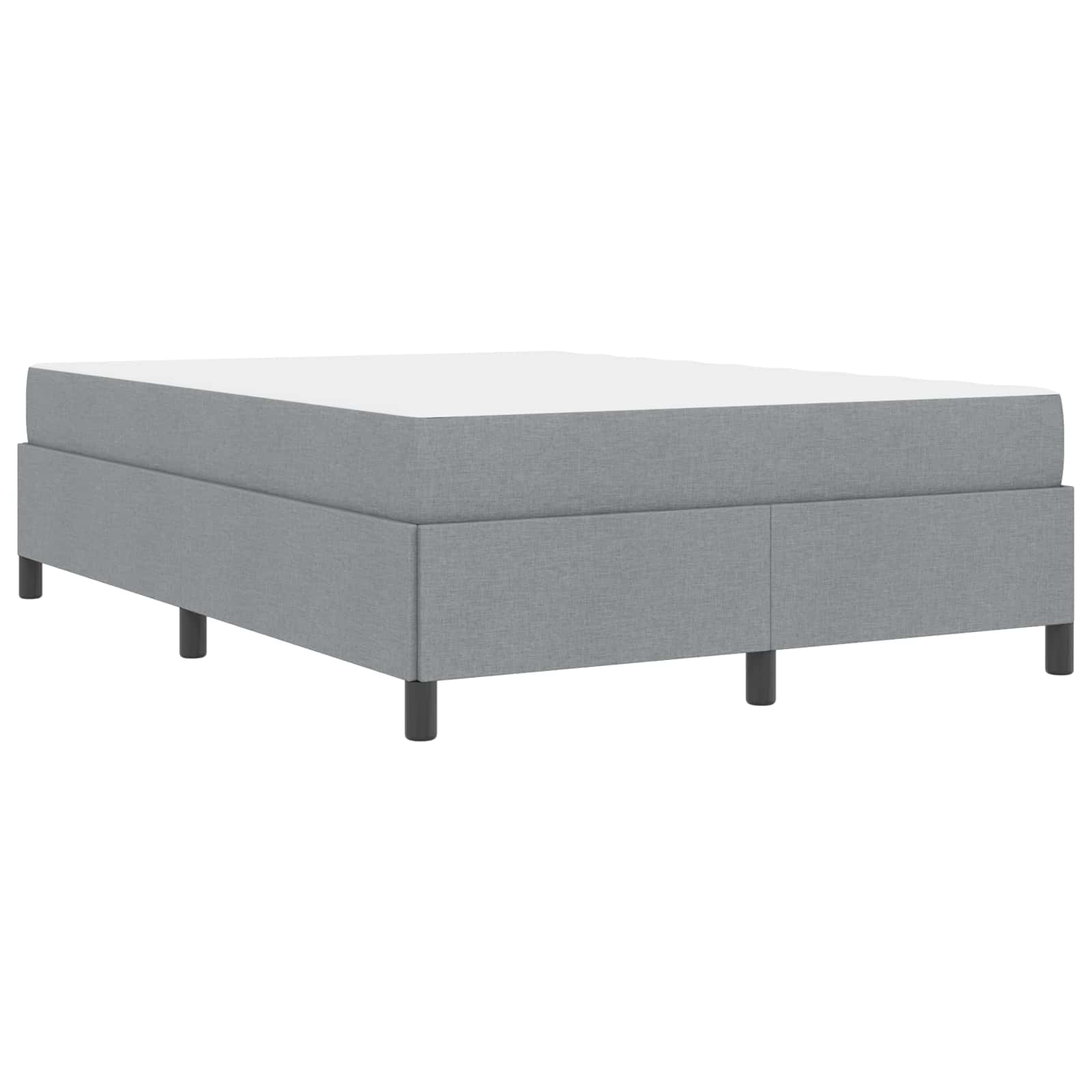 Boxspringbett Hellgrau 140 x 200 cm Stoff