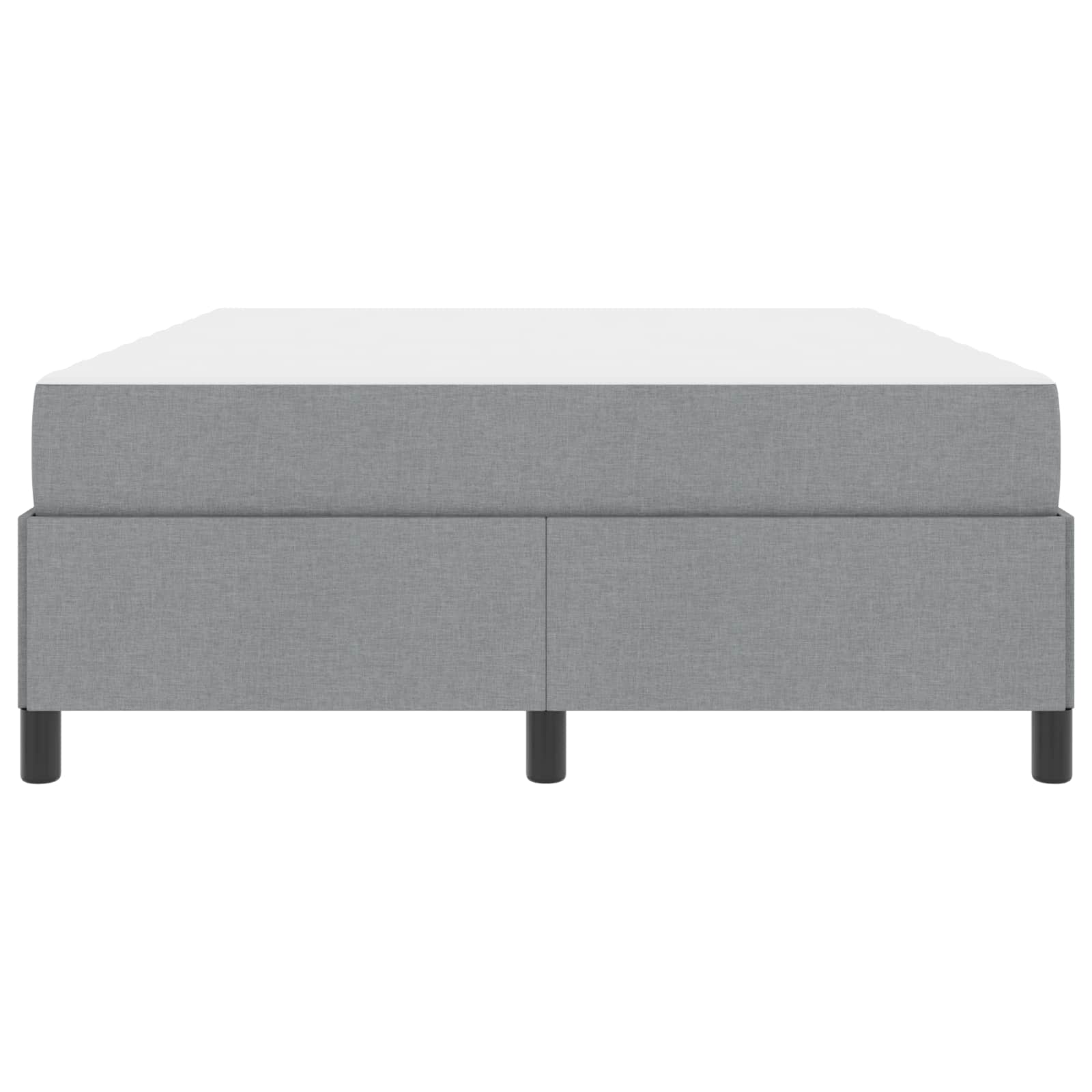 Boxspringbett Hellgrau 140 x 200 cm Stoff