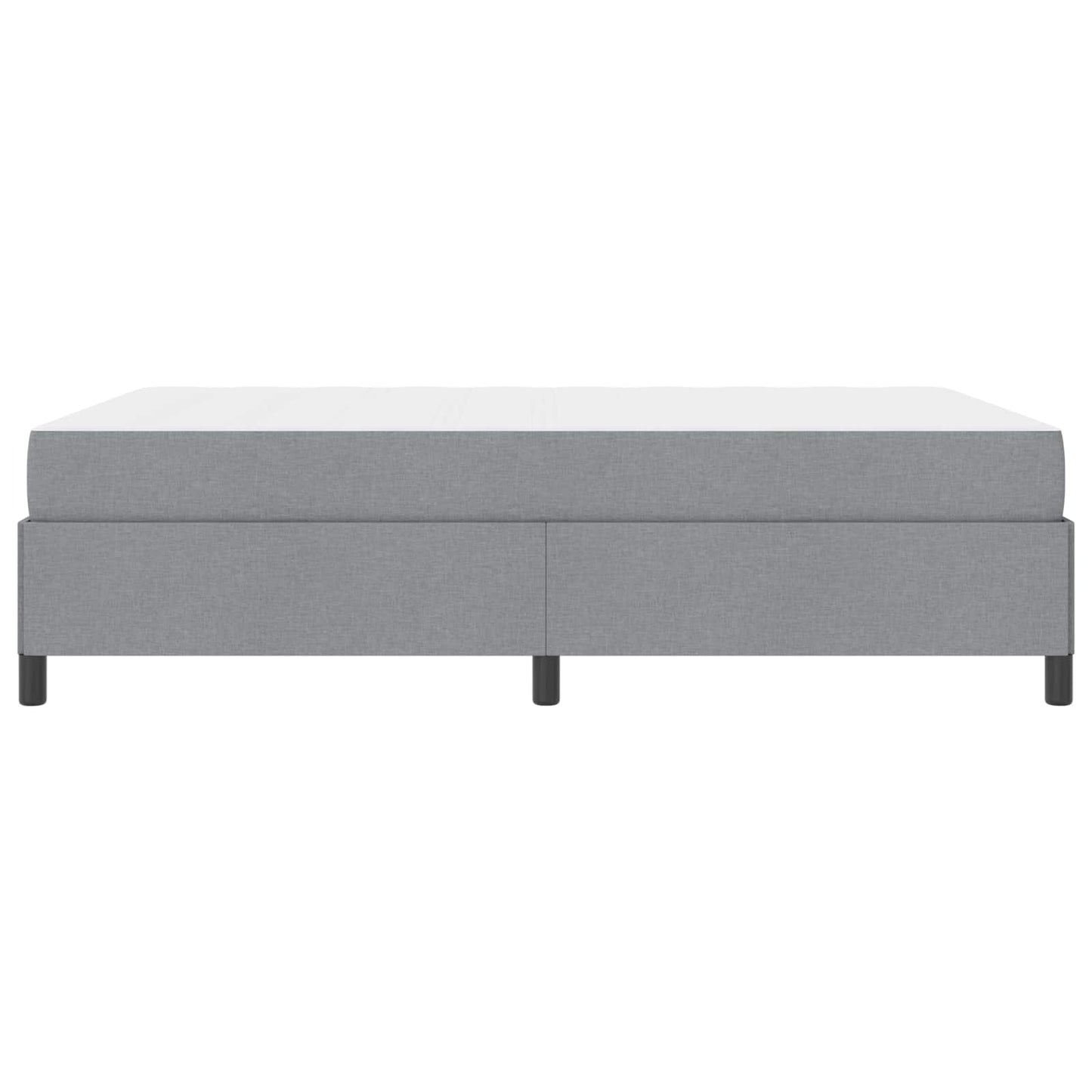 Boxspringbett Hellgrau 140 x 200 cm Stoff