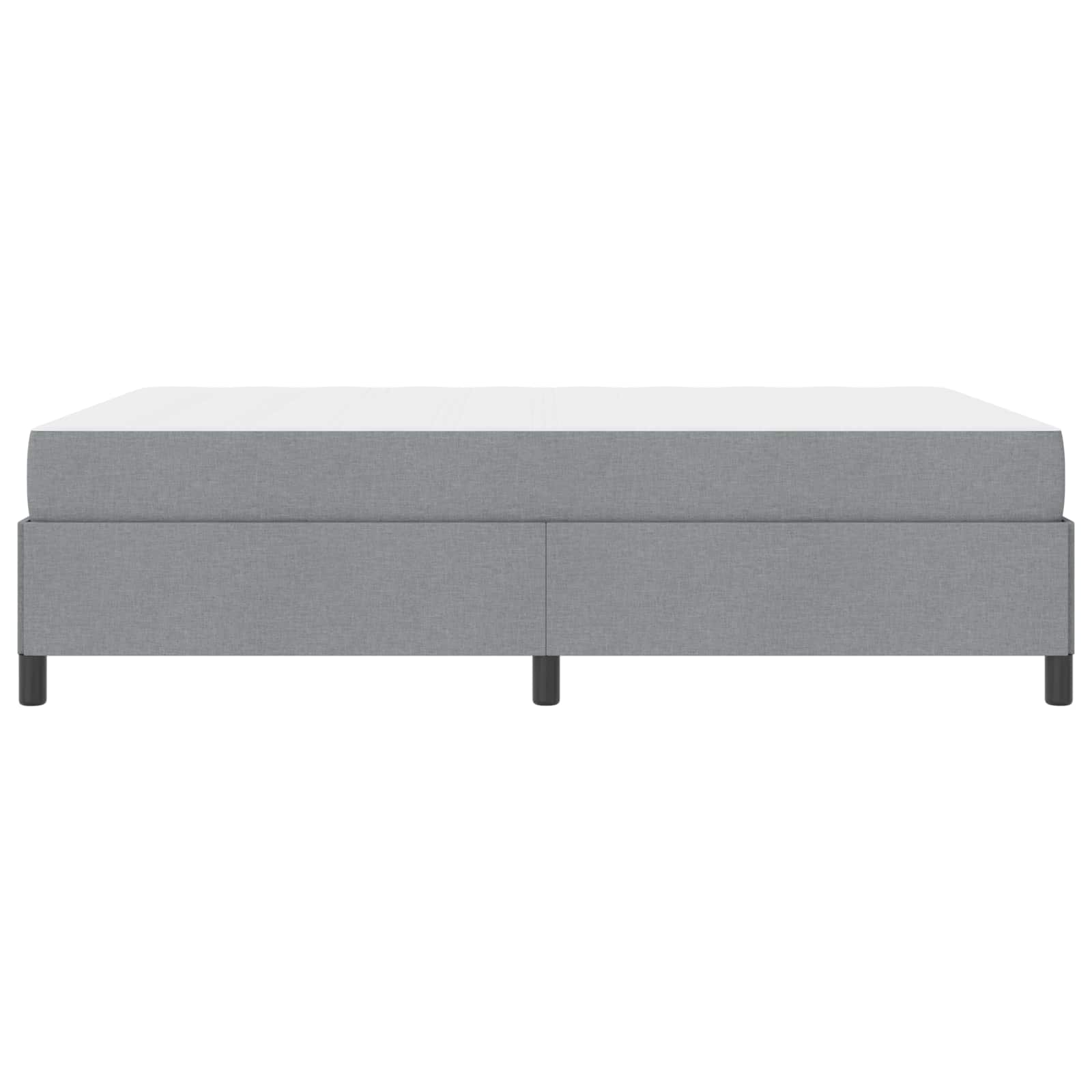 Boxspringbett Hellgrau 140 x 200 cm Stoff