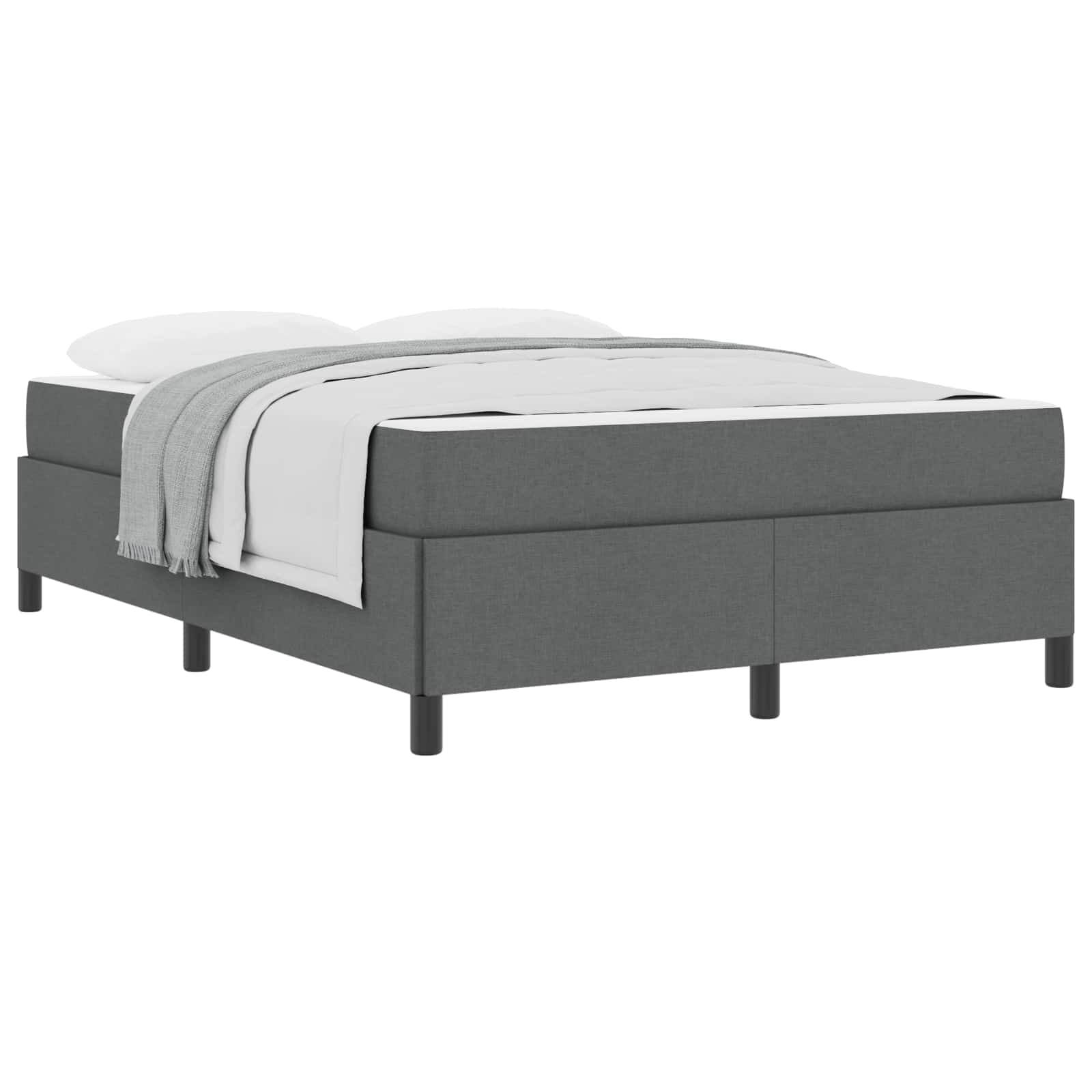 Boxspringbett Dunkelgrau 140 x 200 cm Stoff