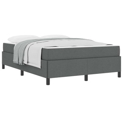 Boxspringbett Dunkelgrau 140 x 200 cm Stoff