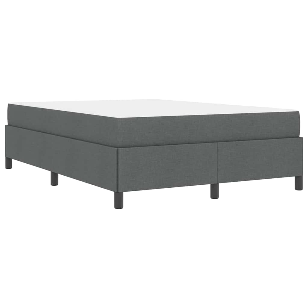 Boxspringbett Dunkelgrau 140 x 200 cm Stoff