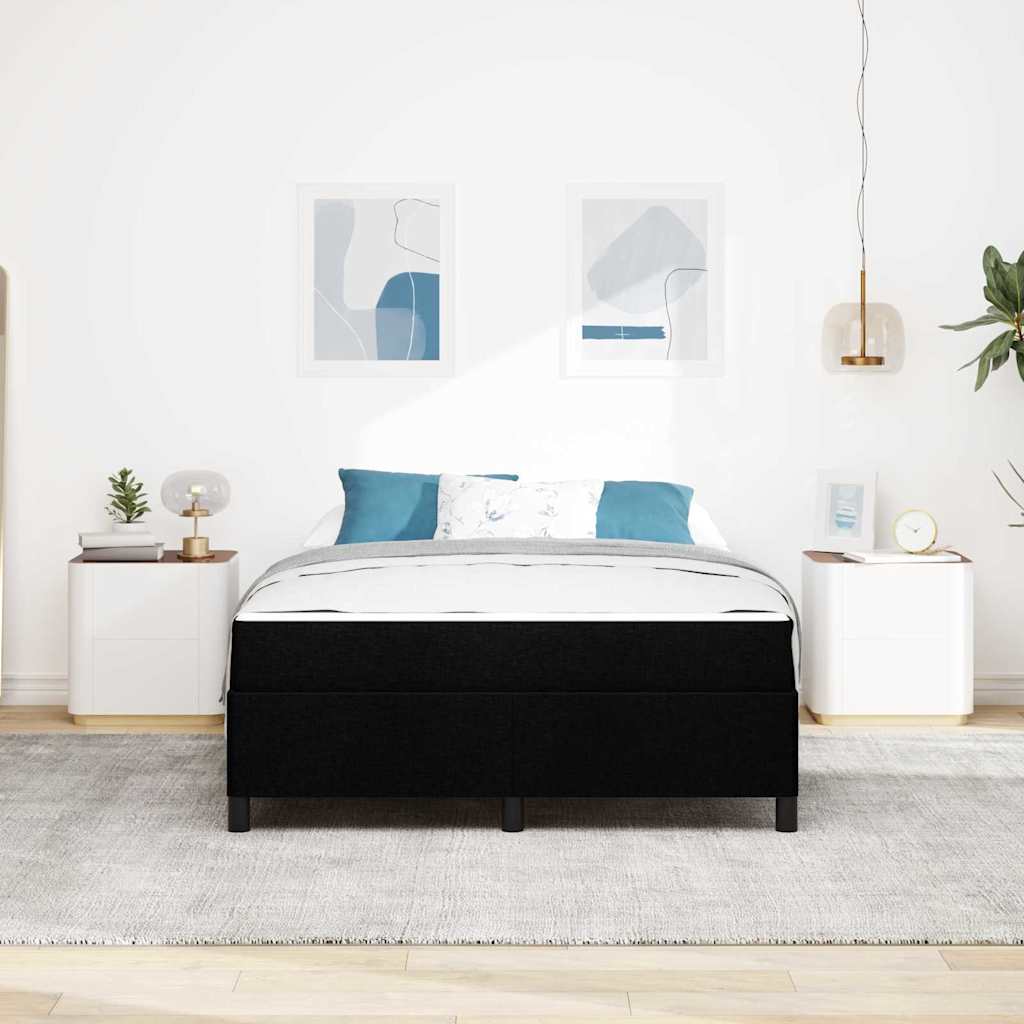Boxspringbett Schwarz 140 x 200 cm Stoff
