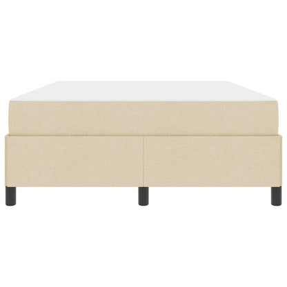 Boxspringbett Creme 140 x 200 cm Stoff