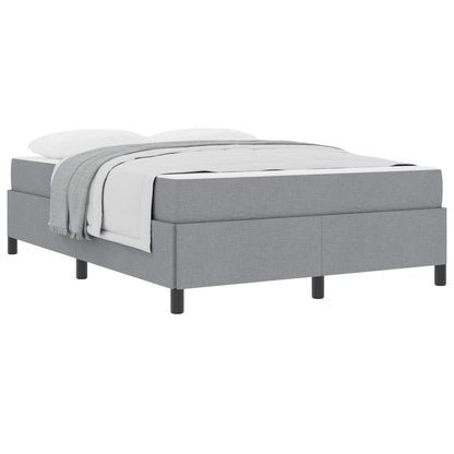 Boxspringbett Hellgrau 160 x 200 cm Stoff