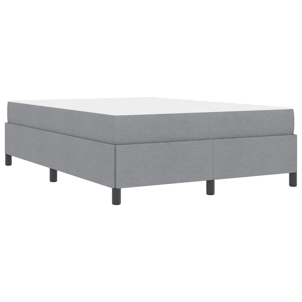 Boxspringbett Hellgrau 160 x 200 cm Stoff