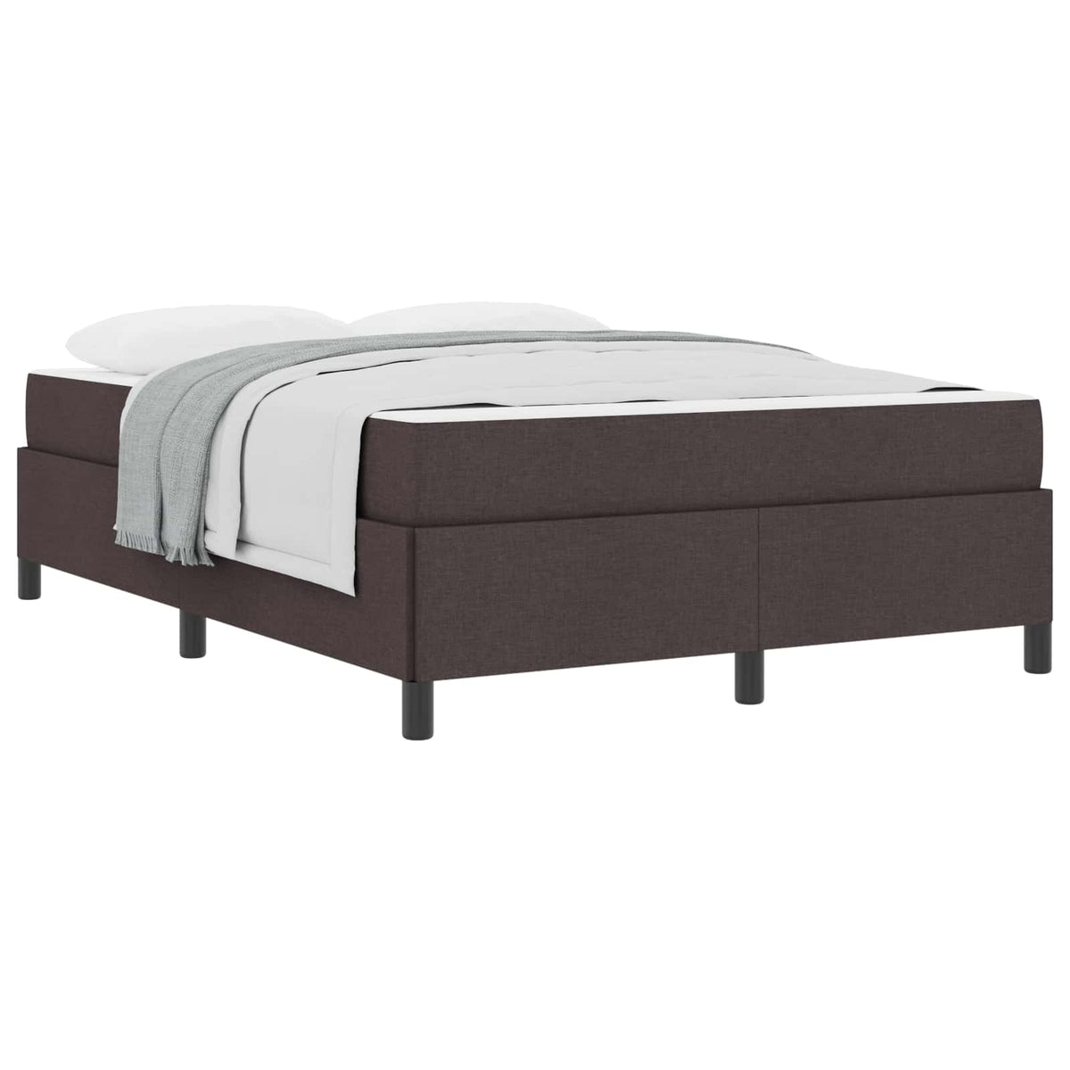 Boxspringbett Dunkelbraun 160 x 200 cm Stoff