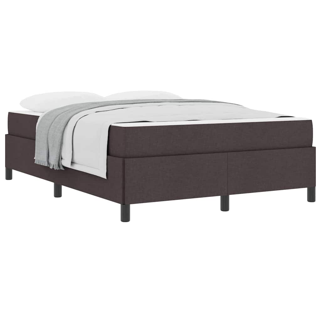 Boxspringbett Braun 160 x 200 cm Stoff, Ingenieurholz
