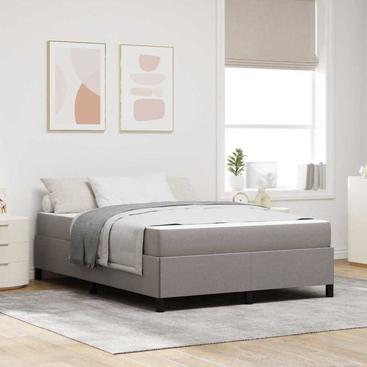 Boxspringbett Taupe und Schwarz 160 x 200 cm