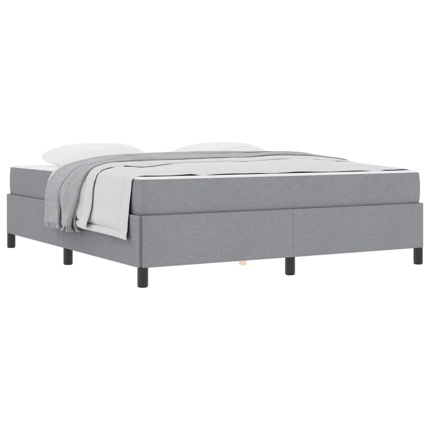 Boxspringbett Hellgrau 180 x 200 cm Stoff
