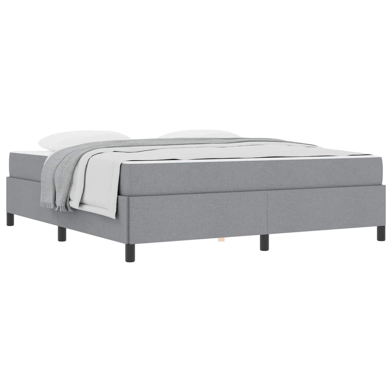 Boxspringbett Hellgrau 180 x 200 cm Stoff