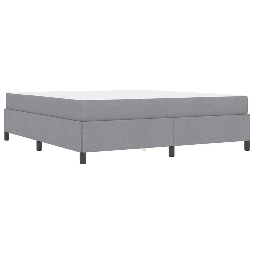 Boxspringbett Hellgrau 180 x 200 cm Stoff