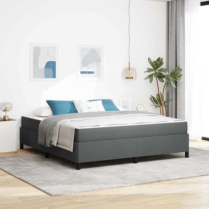 Boxspringbett Dunkelgrau 180 x 200 cm Stoff