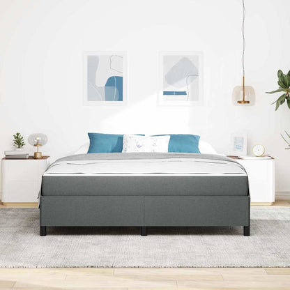Boxspringbett Dunkelgrau 180 x 200 cm Stoff