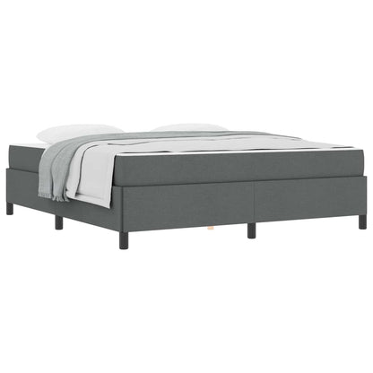 Boxspringbett Dunkelgrau 180 x 200 cm Stoff