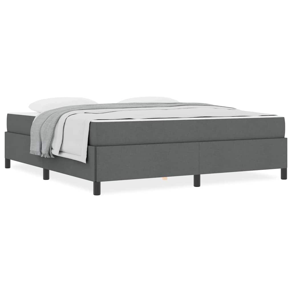 Boxspringbett Dunkelgrau, Schwarz 180 x 200 cm