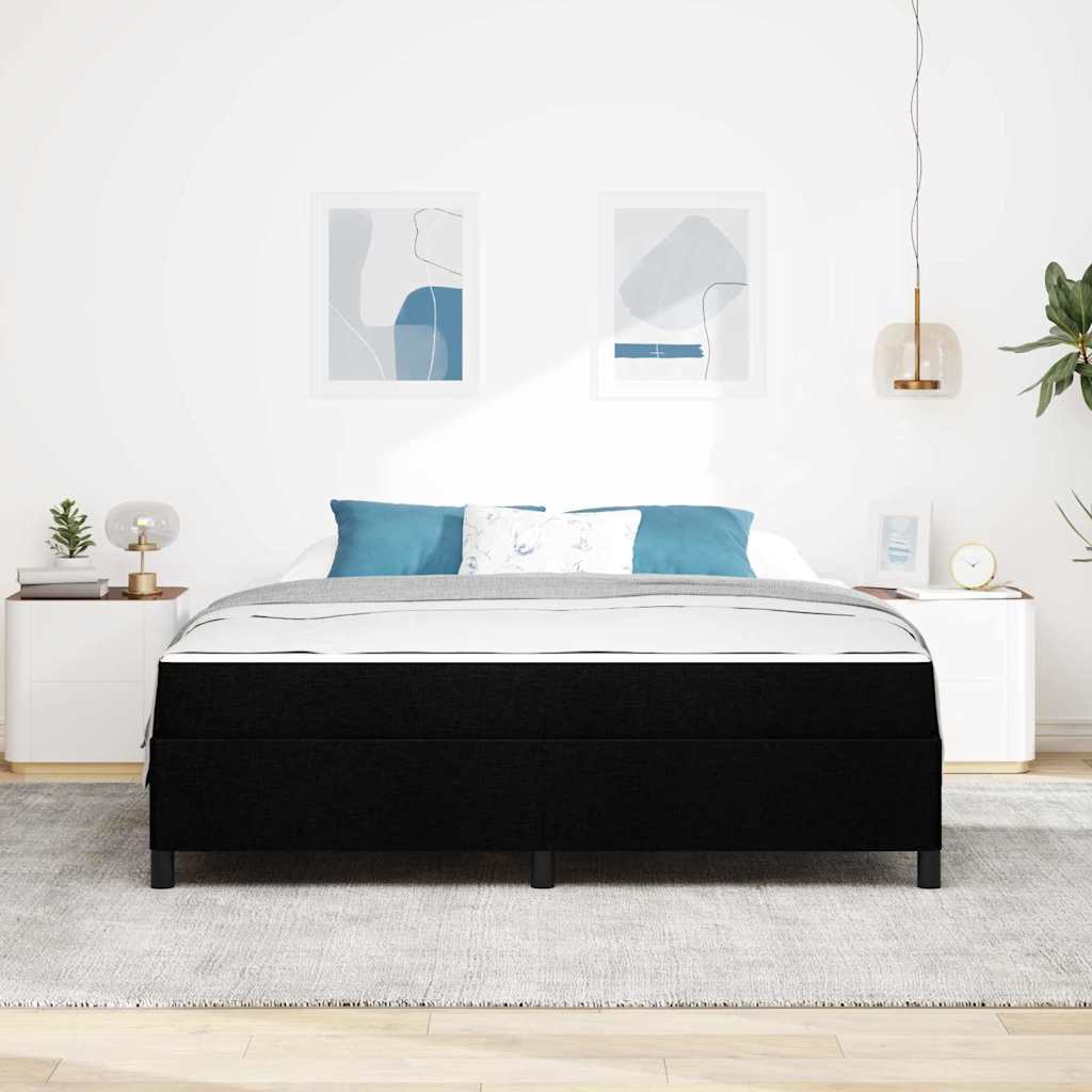 Boxspringbett Schwarz 180 x 200 cm Stoff