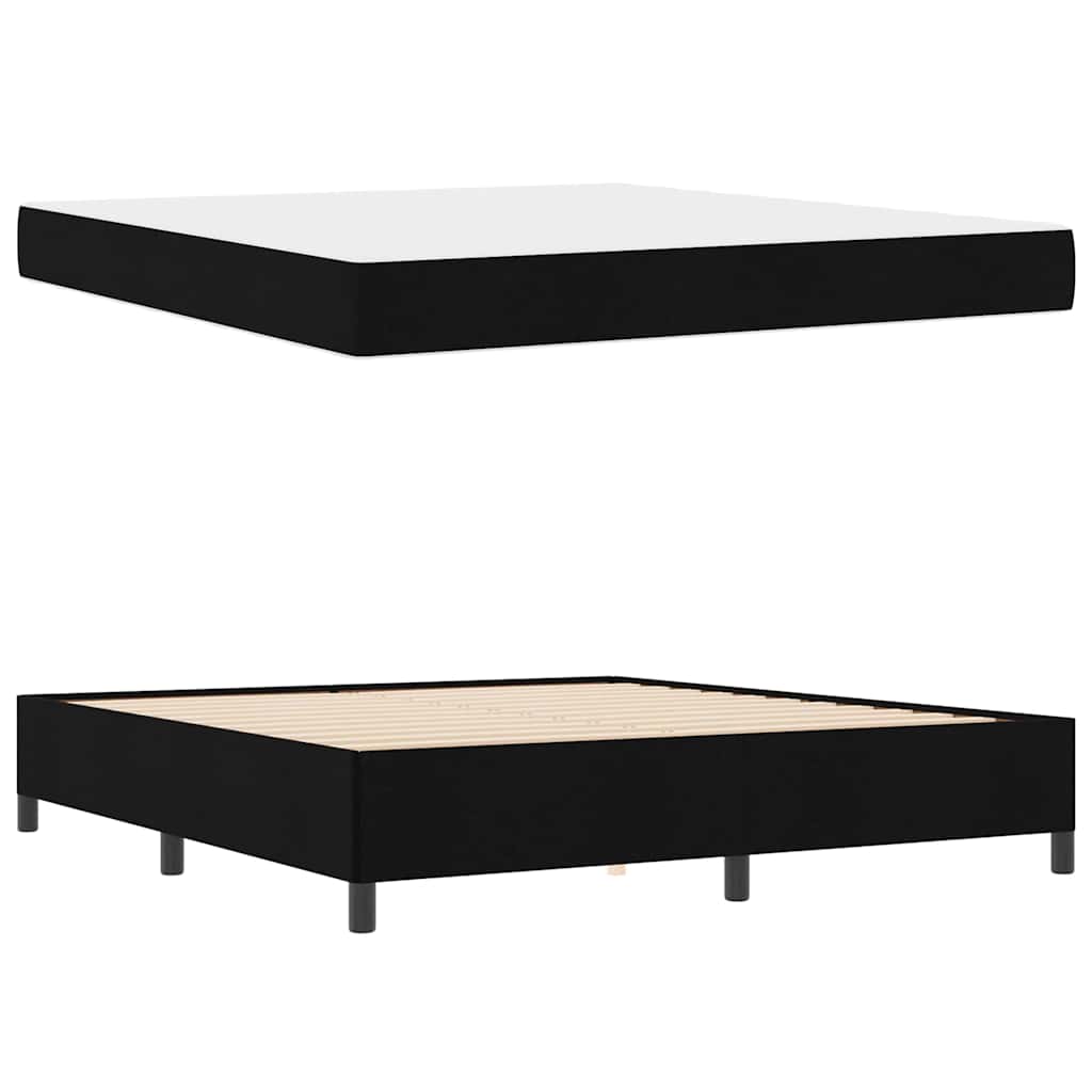 Boxspringbett Schwarz und Schwarz 180 x 200 cm