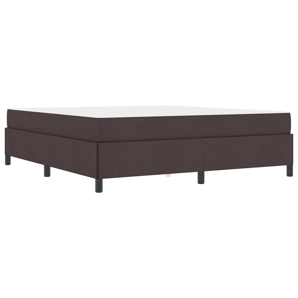 Boxspringbett Braun 180 x 200 cm Stoff, Ingenieurholz