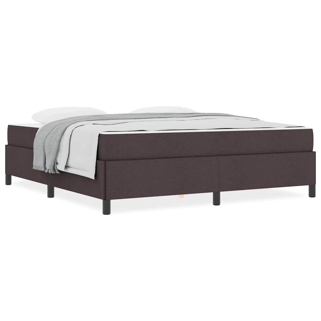 Boxspringbett Braun 180 x 200 cm Stoff, Ingenieurholz