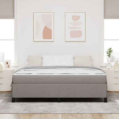 Boxspringbett Taupe 180 x 200 cm Stoff