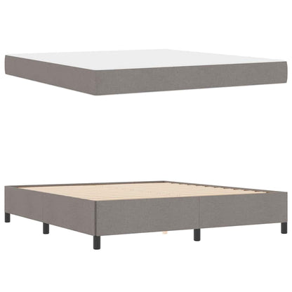 Boxspringbett Taupe 180 x 200 cm Stoff