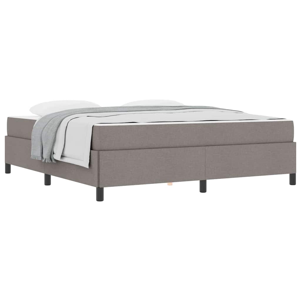 Boxspringbett Taupe und Schwarz 180 x 200 cm
