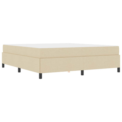 Boxspringbett Creme 180 x 200 cm Stoff