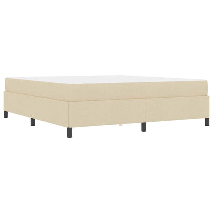 Boxspringbett Creme 180 x 200 cm Stoff