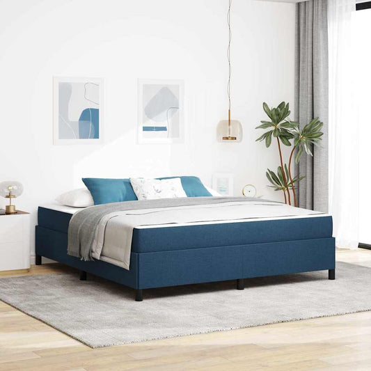 Boxspringbett Blau und Schwarz 180 x 200 cm