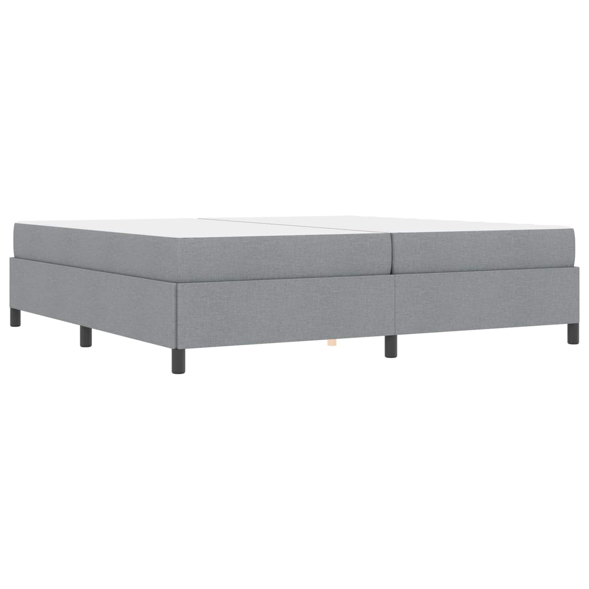 Boxspringbett Hellgrau 200 x 200 cm Stoff