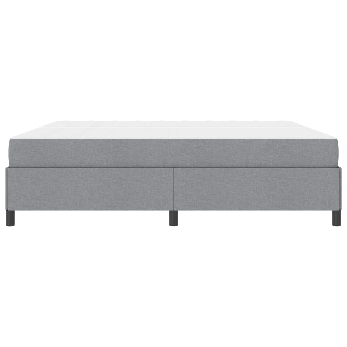 Boxspringbett Hellgrau 200 x 200 cm Stoff